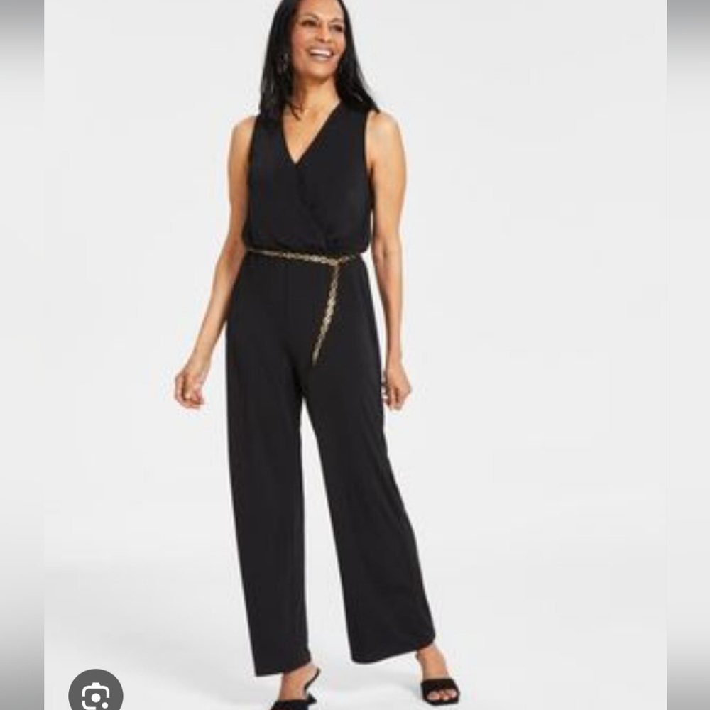 I.N.C. WOMEN'S BLACK WIDE LEG JUMPSUIT SIZE XL NWT